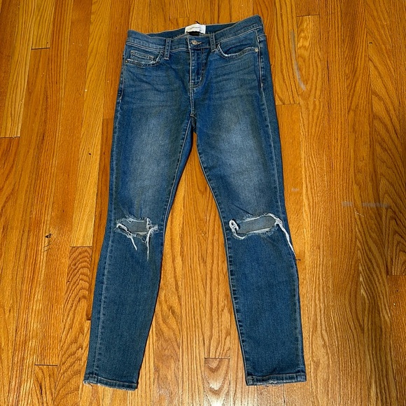 Current Eliott Women’s Two Year Destroy Stretch Medium Wash Jeans Size 28 - Picture 3 of 10
